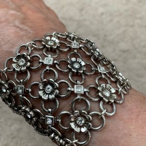 Sterling silver and rhinestone Brighton bracelet